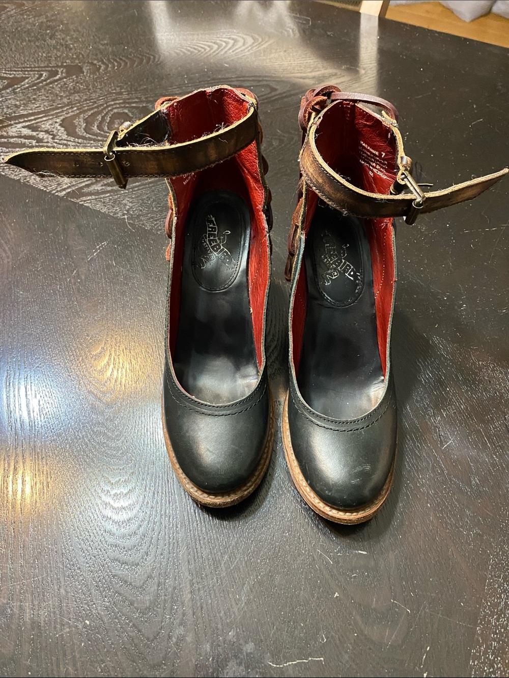 Freebird by Steven Black Leather Ankle Boots